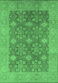 Oriental Emerald Green Industrial Rug, urb1111emgrn