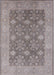 Mid-Century Modern Silver Pink Oriental Rug, urb1111