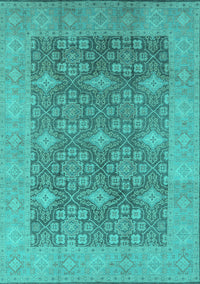 Oriental Turquoise Industrial Rug, urb1111turq