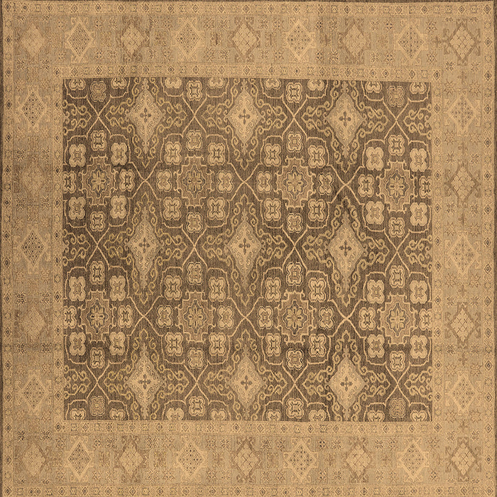 Square Oriental Brown Industrial Rug, urb1111brn