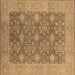 Square Oriental Brown Industrial Rug, urb1111brn