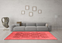 Machine Washable Oriental Red Industrial Rug, wshurb1111red