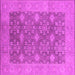 Square Oriental Pink Industrial Rug, urb1111pnk