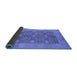 Sideview of Oriental Blue Industrial Rug, urb1111blu