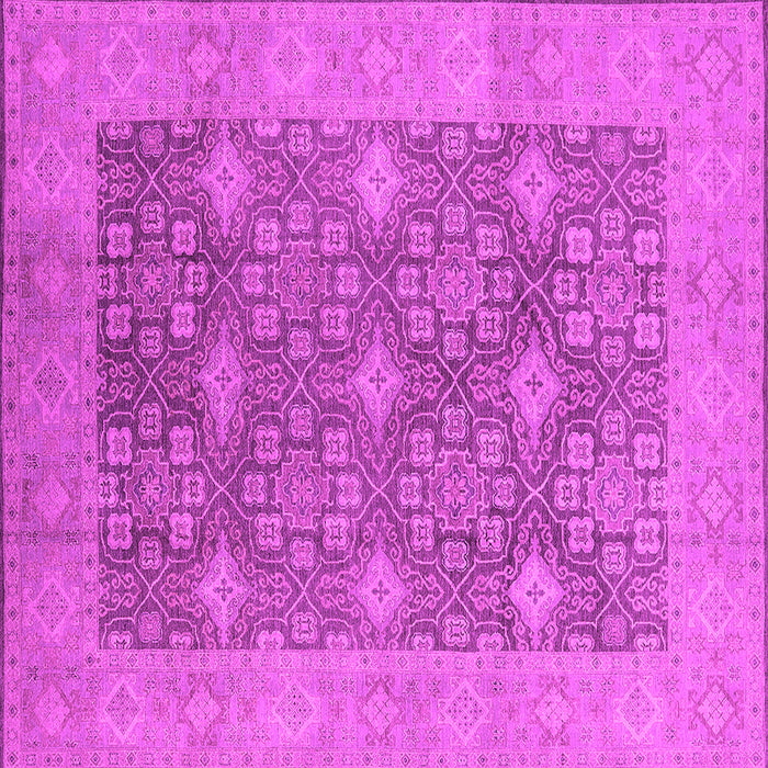 Square Machine Washable Oriental Pink Industrial Rug, wshurb1111pnk