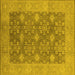 Square Oriental Yellow Industrial Rug, urb1111yw