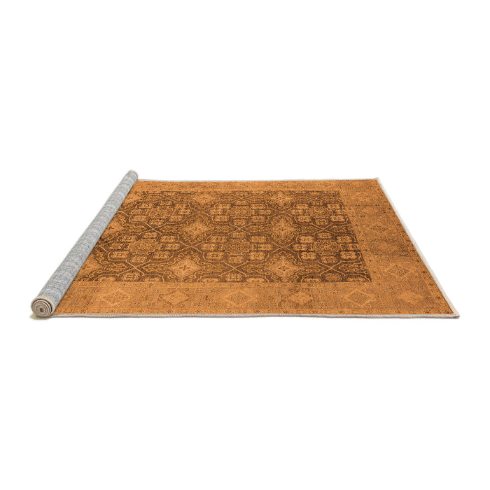 Sideview of Machine Washable Oriental Orange Industrial Area Rugs, wshurb1111org