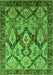 Machine Washable Oriental Green Industrial Area Rugs, wshurb1112grn