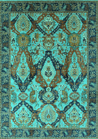 Oriental Turquoise Industrial Rug, urb1112turq