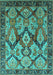 Oriental Turquoise Industrial Rug, urb1112turq