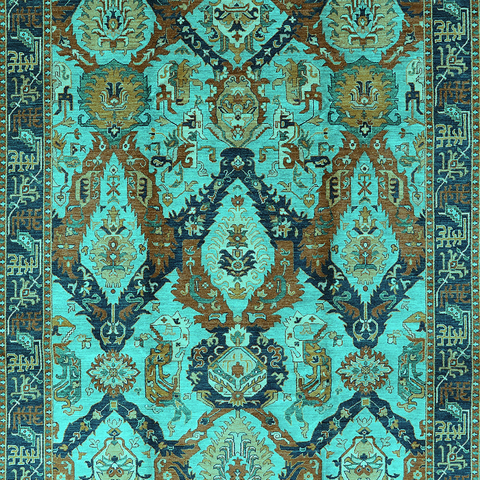Oriental Turquoise Industrial Rug, urb1112turq