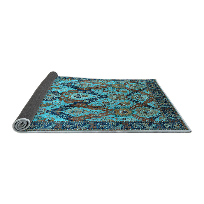 Sideview of Oriental Light Blue Industrial Rug, urb1112lblu