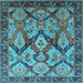 Square Oriental Light Blue Industrial Rug, urb1112lblu