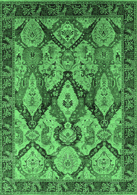 Oriental Emerald Green Industrial Rug, urb1112emgrn