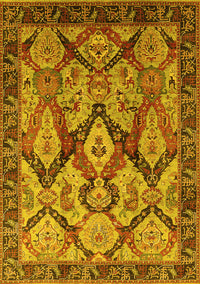 Oriental Yellow Industrial Rug, urb1112yw