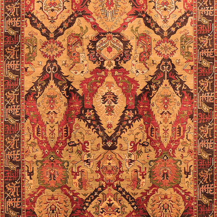 Machine Washable Oriental Orange Industrial Area Rugs, wshurb1112org