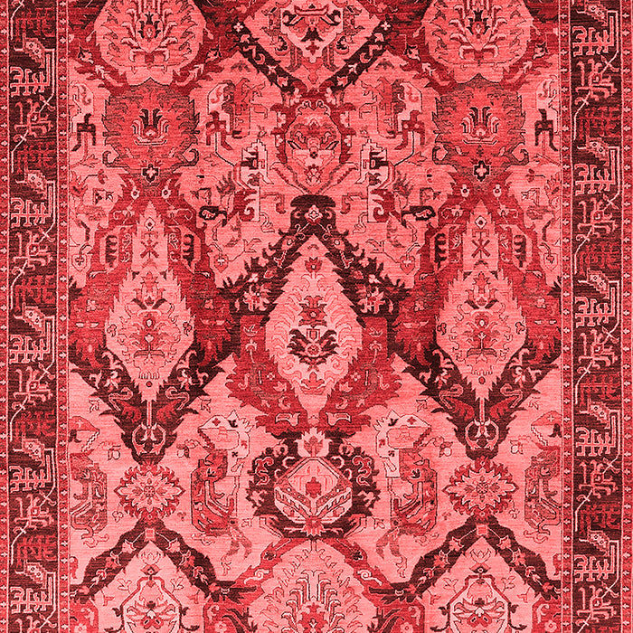 Machine Washable Oriental Red Industrial Rug, wshurb1112red
