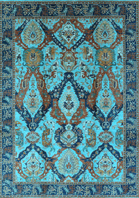 Oriental Light Blue Industrial Rug, urb1112lblu