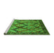 Sideview of Machine Washable Oriental Green Industrial Area Rugs, wshurb1112grn