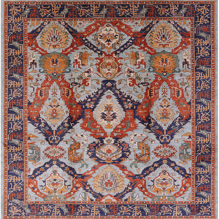 Square Machine Washable Industrial Modern Khaki Rose Pink Rug, wshurb1112