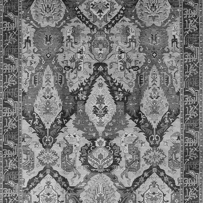 Machine Washable Oriental Gray Industrial Rug, wshurb1112gry