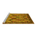 Sideview of Machine Washable Oriental Yellow Industrial Rug, wshurb1112yw