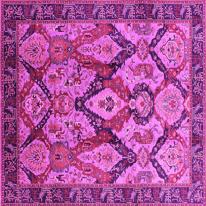 Square Oriental Pink Industrial Rug, urb1112pnk