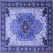 Square Oriental Blue Industrial Rug, urb1113blu