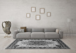 Machine Washable Oriental Gray Industrial Rug in a Living Room,, wshurb1113gry