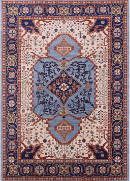 Mid-Century Modern Silver Pink Oriental Rug, urb1113