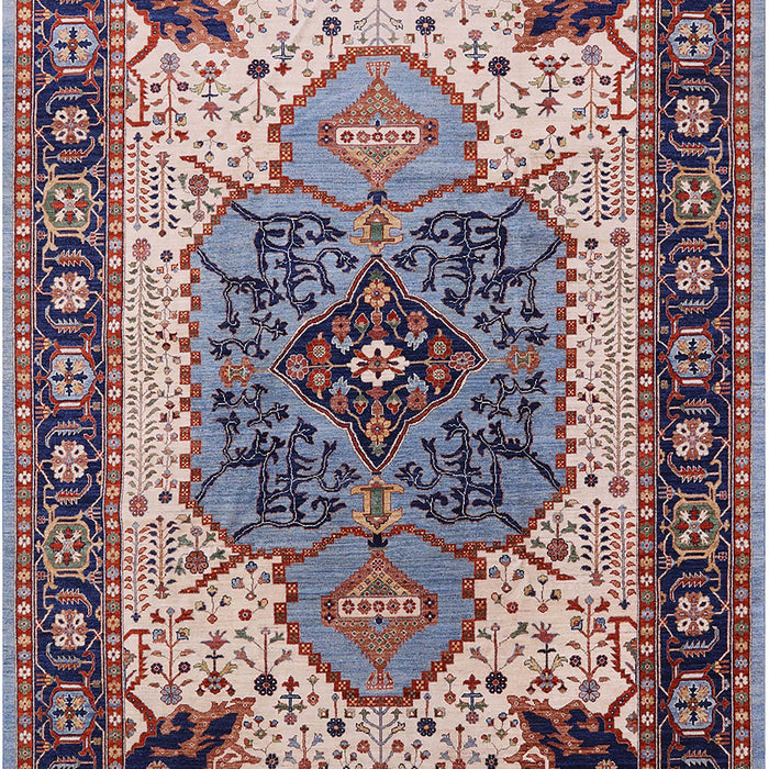 Mid-Century Modern Silver Pink Oriental Rug, urb1113