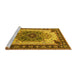 Sideview of Machine Washable Oriental Yellow Industrial Rug, wshurb1113yw