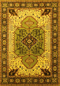 Oriental Yellow Industrial Rug, urb1113yw