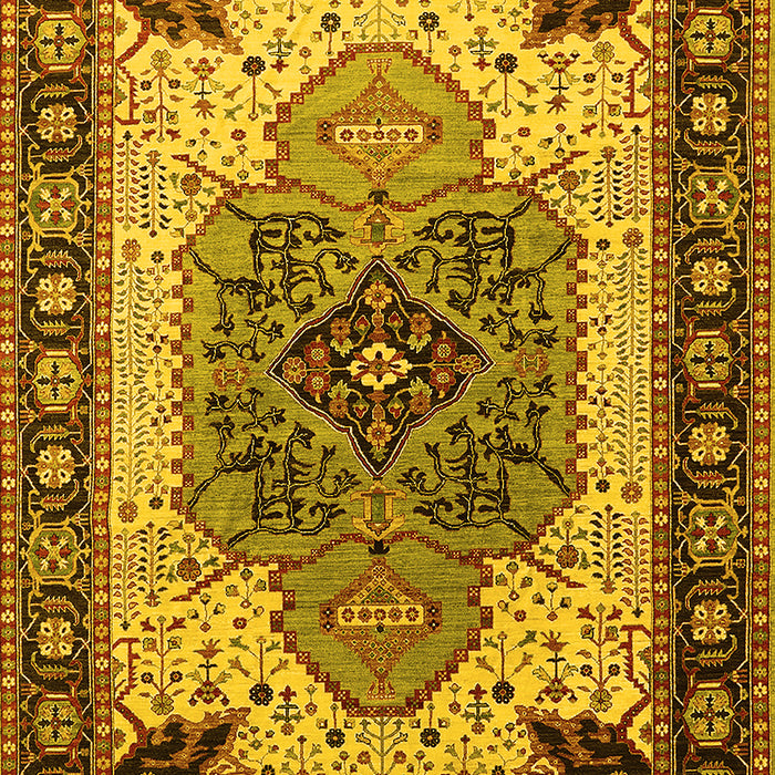 Oriental Yellow Industrial Rug, urb1113yw