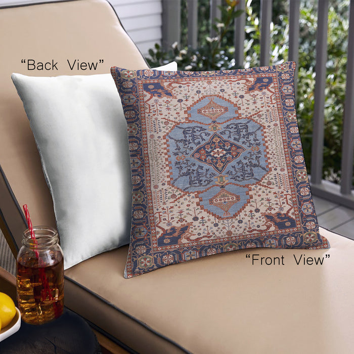 Front View of Mid-Century Modern Urban Square Silver Pink Throw Pillow, 18 inch by 18 inch, pwurb1113