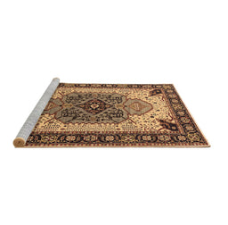 Sideview of Machine Washable Oriental Brown Industrial Rug, wshurb1113brn