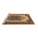 Sideview of Machine Washable Oriental Brown Industrial Rug, wshurb1113brn