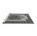 Sideview of Machine Washable Oriental Gray Industrial Rug, wshurb1113gry