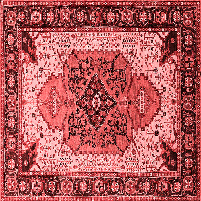 Machine Washable Oriental Red Industrial Rug, wshurb1113red