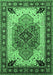 Machine Washable Oriental Emerald Green Industrial Area Rugs, wshurb1113emgrn