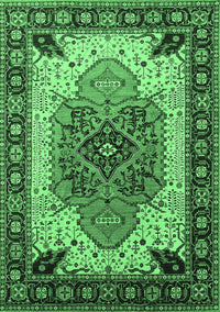 Oriental Emerald Green Industrial Rug, urb1113emgrn