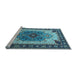 Sideview of Machine Washable Oriental Light Blue Industrial Rug, wshurb1113lblu