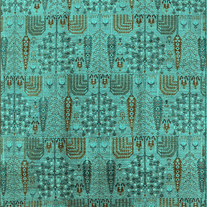 Oriental Turquoise Industrial Rug, urb1114turq