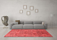 Machine Washable Oriental Red Industrial Rug, wshurb1114red