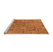 Sideview of Machine Washable Oriental Orange Industrial Area Rugs, wshurb1114org