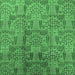 Square Oriental Emerald Green Industrial Rug, urb1114emgrn