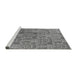 Sideview of Machine Washable Oriental Gray Industrial Rug, wshurb1114gry