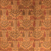 Square Oriental Orange Industrial Rug, urb1114org