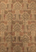 Machine Washable Oriental Brown Industrial Rug, wshurb1114brn