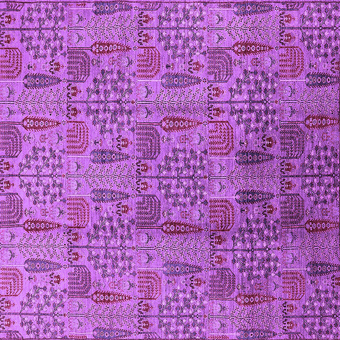 Square Machine Washable Oriental Purple Industrial Area Rugs, wshurb1114pur